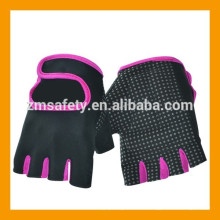 Guantes de ejercicio de peso medio gimnasio de fitness de dedo de mujer